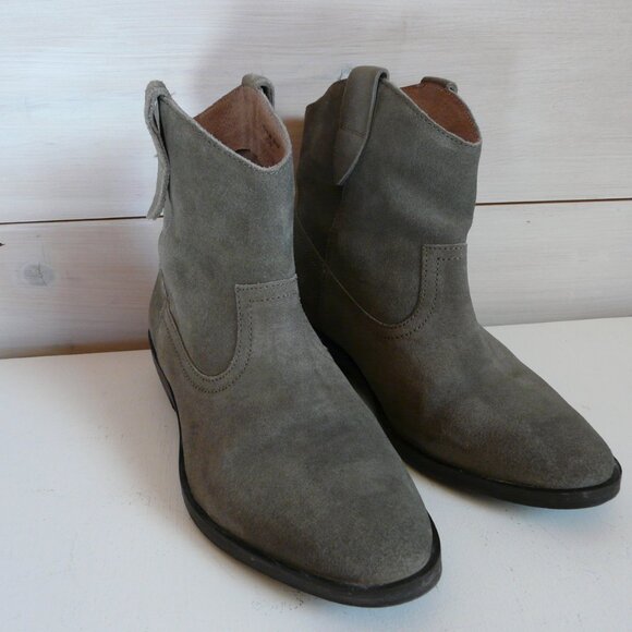 FAT FACE LADIES Pull On SUEDE LEATHER ZIP ANKLE SHORT BOOTS 7.5 EU 38 - Picture 3 of 13